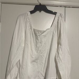 GAP Classic White Square Neck Top XL